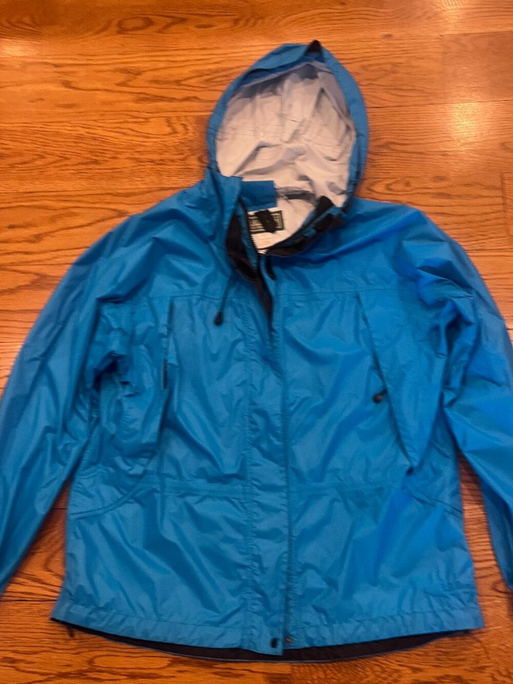 L.L. Bean Trail Rain Jacket Windbreaker Womens XL Blue Hiking Outdoor